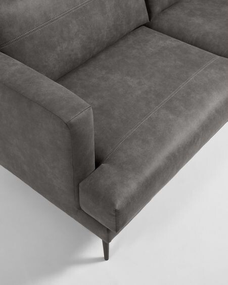 Sofá Tanya 2 plazas tapizado gris oscuro 183 cm