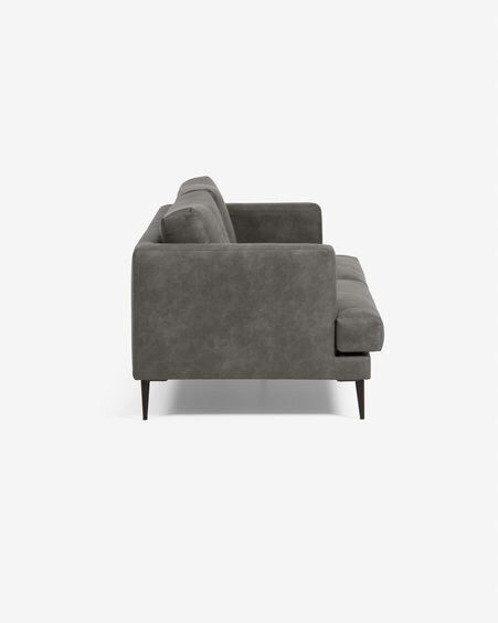 Sofá Tanya 2 plazas tapizado gris oscuro 183 cm