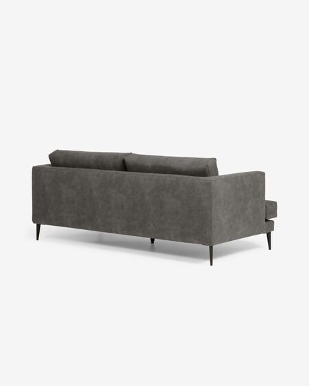 Sofá Tanya 2 plazas tapizado gris oscuro 183 cm