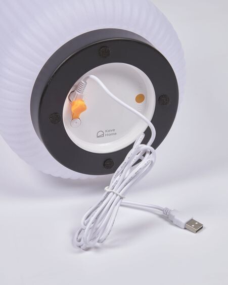 Lámpara de mesa Verona de polietileno y metal acabado negro