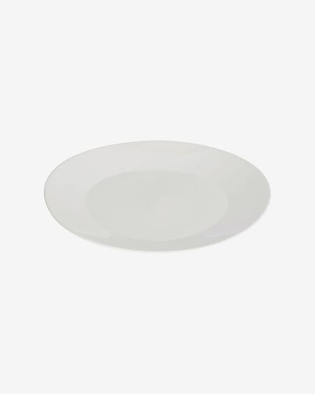 Plato plano ovalado Pierina porcelana blanco