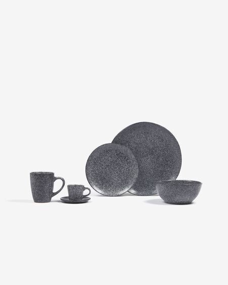 Taza Airena de cerámica negro