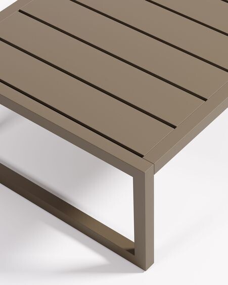 Mesa auxiliar 100% exterior Comova de aluminio verde 60 x 60 cm