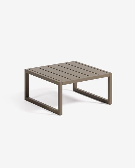 Mesa auxiliar 100% exterior Comova de aluminio verde 60 x 60 cm