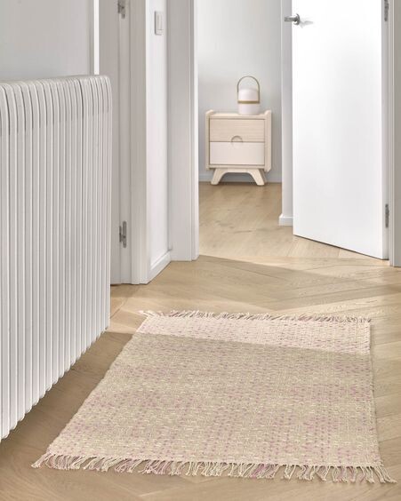 Alfombra Nur 100% algodón orgánico (GOTS) rosa 70 x 140 cm