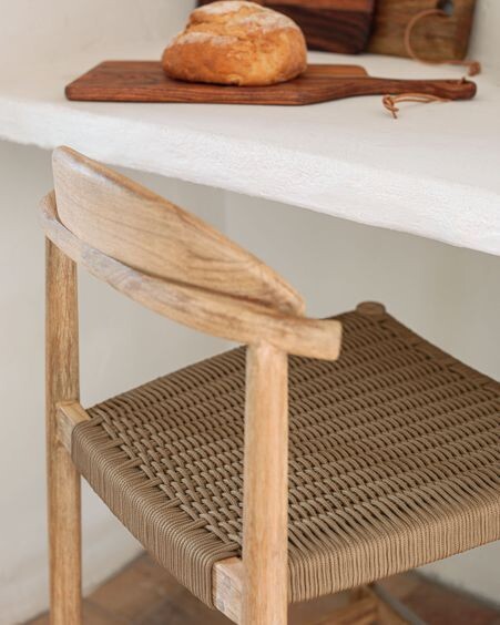 Taburete Nina madera maciza acacia altura 62 cm