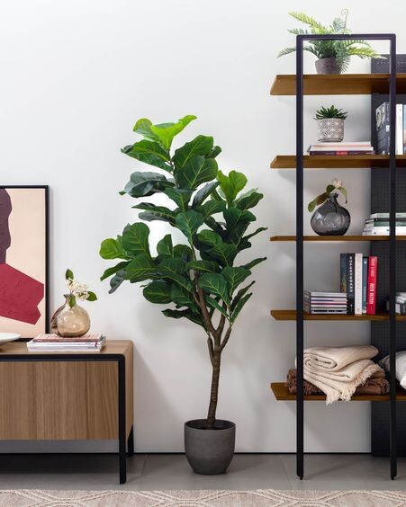 Planta artificial Filicopsida con maceta de cemento 35 cm