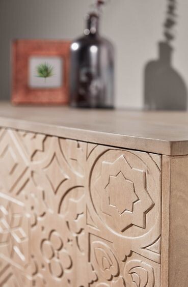 Mueble TV Seleb de madera maciza de mango 160 x 56 cm