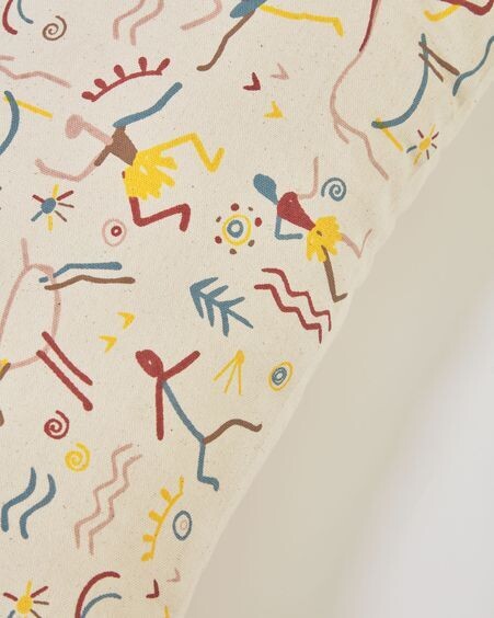 Funda cojín Itzayana 100% algodón multicolor 30 x 50 cm