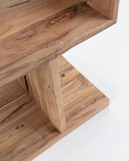 Estantería Aroba de madera maciza de teca reciclada 55 x 132 cm