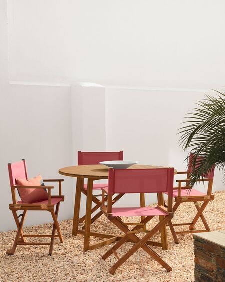 Mesa redonda de exterior Dafne madera maciza acacia Ø 120 cm FSC 100%
