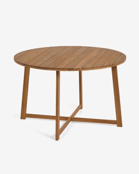 Mesa redonda de exterior Dafne madera maciza acacia Ø 120 cm FSC 100%