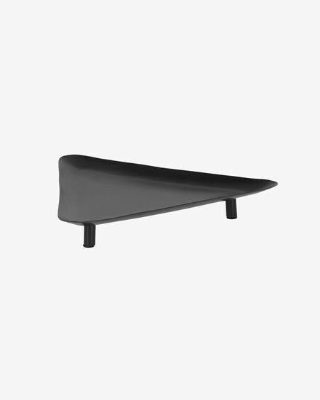 Bandeja Saffi triangular de metal negro