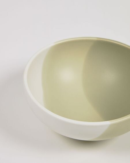 Bol pequeño Sayuri de porcelana verde y blanco