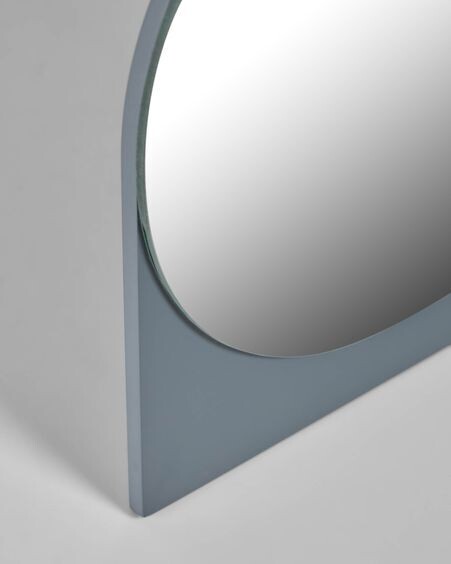 Espejo Mica de MDF gris 23 x 16 cm