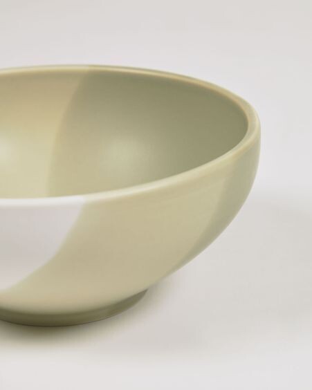 Bol pequeño Sayuri de porcelana verde y blanco