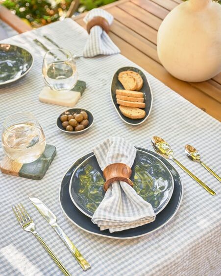 Set Pontis de 2 platos hondo de porcelana azul