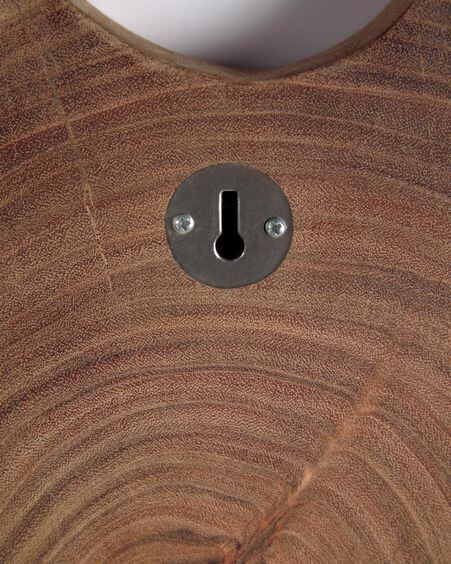 Reloj de pared redondo Yuliana de madera maciza de acacia Ø 30 x 35 cm