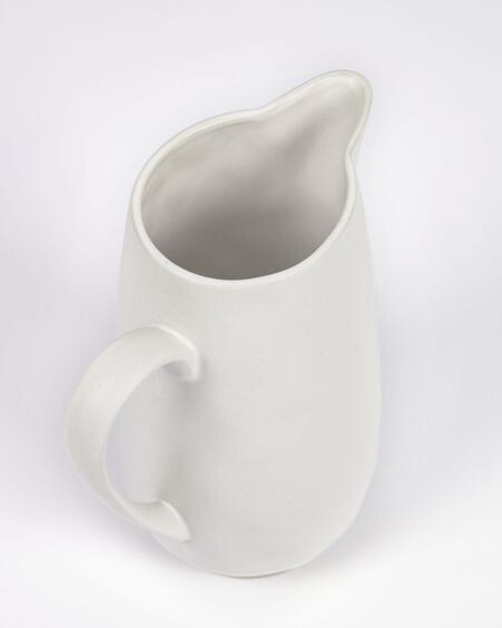 Jarra Ryba de cerámica blanco y marrón