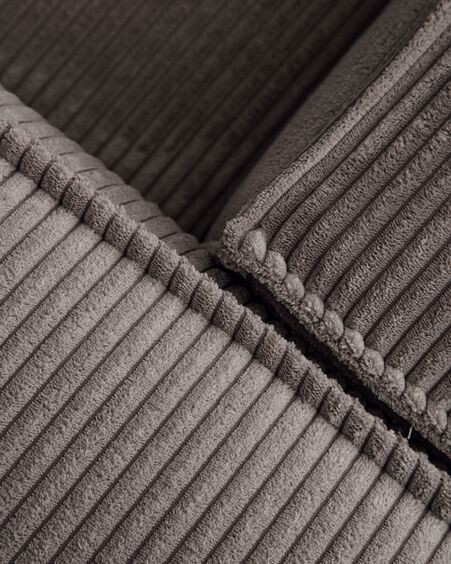 Sofá rinconero Blok 4 plazas pana gris 290 x 290 cm