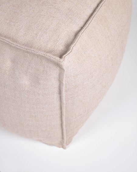 Puf Leeith 100% PET beige 40 x 39 cm