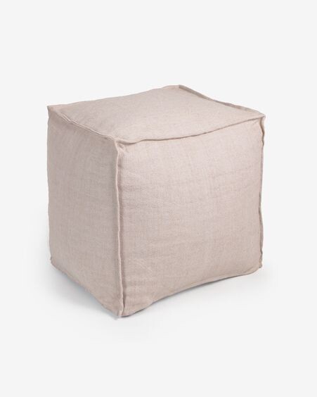 Puf Leeith 100% PET beige 40 x 39 cm