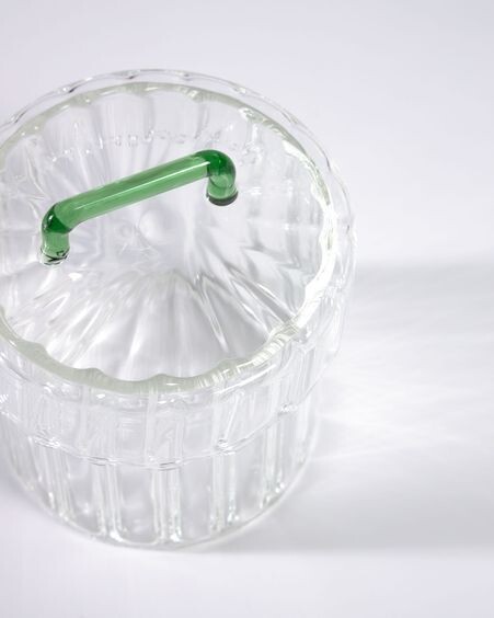 Bote Gretel vidrio transparente y verde