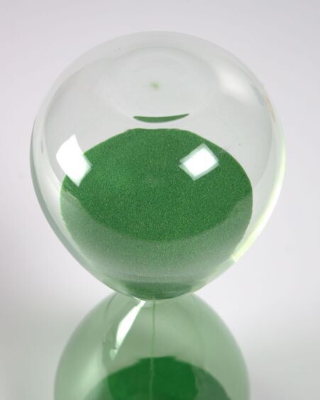 Reloj de arena Breshna cristal verde 25 cm