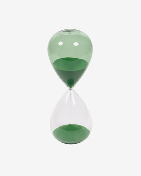 Reloj de arena Breshna cristal verde 25 cm