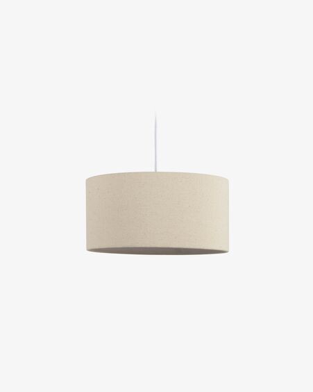 Pantalla lámpara de techo pequeño Nazli de lino con acabado beige Ø 40 cm