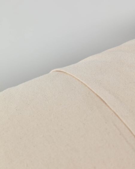 Funda de cojín Anahi 100% algodón beige 45 x 45 cm
