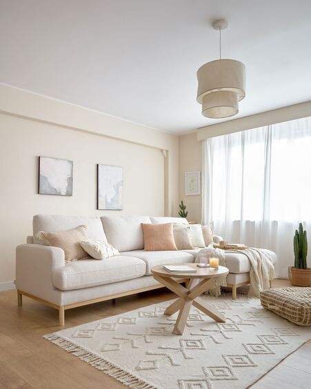 Mesa de centro Lotus Ø 65 cm madera maciza de roble