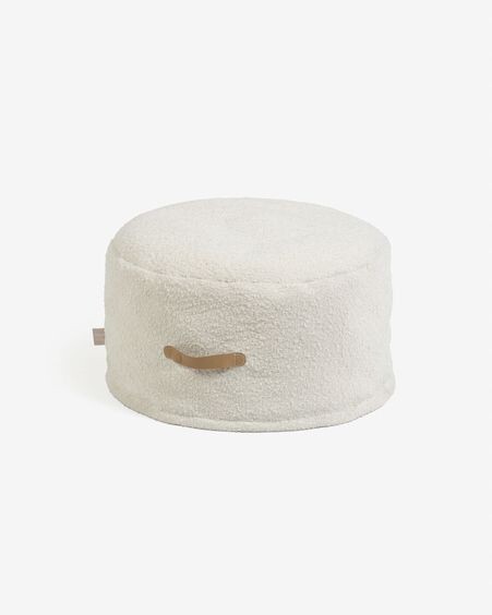 Puf Adara borreguito blanco Ø 50 cm