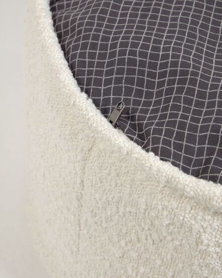 Puf Adara borreguito blanco Ø 50 cm