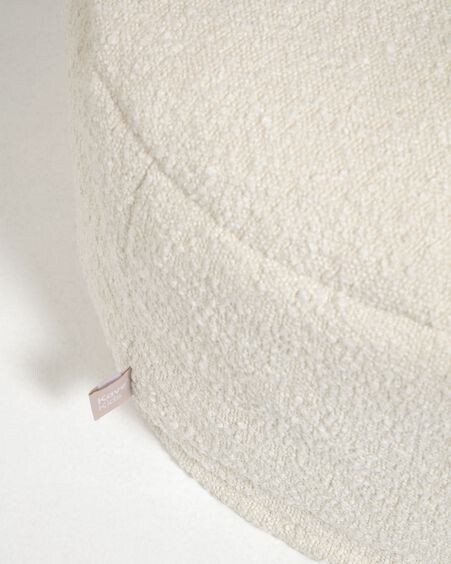 Puf Adara borreguito blanco Ø 50 cm