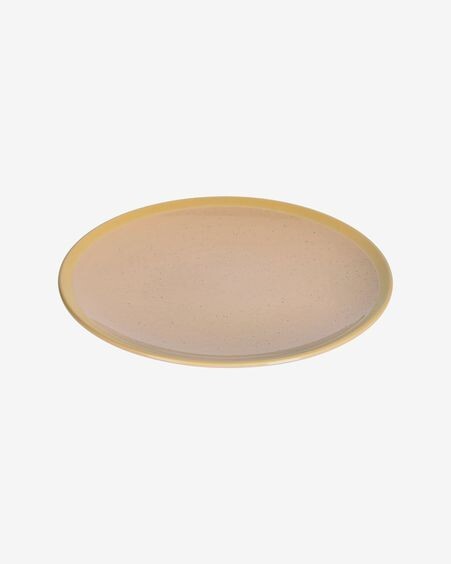Plato plano Tilia de cerámica beige
