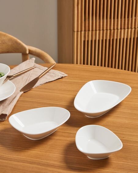 Set Pierina de 3 boles de porcelana blanco