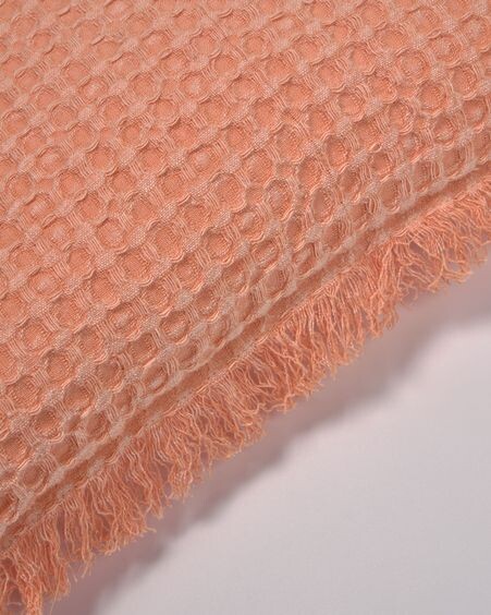 Funda de cojín Shallow 100% algodón naranja de 45 x 45 cm