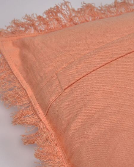Funda de cojín Shallow 100% algodón naranja de 45 x 45 cm