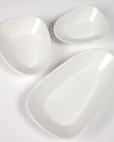 Set Pierina de 3 boles de porcelana blanco