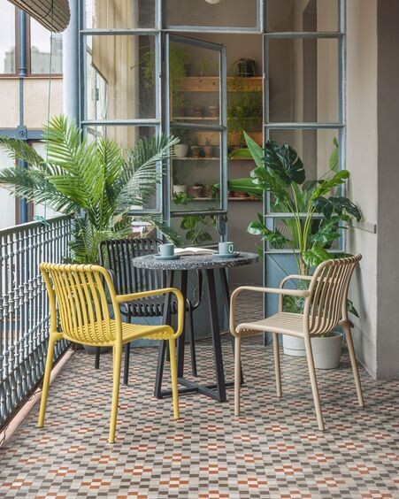 Silla de exterior Isabellini amarillo