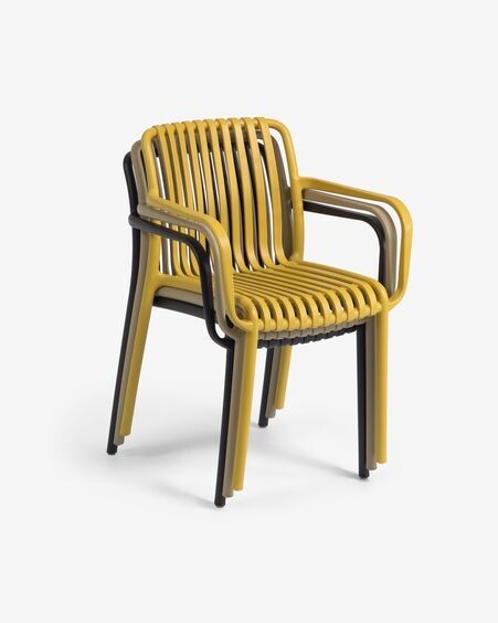 Silla de exterior Isabellini amarillo