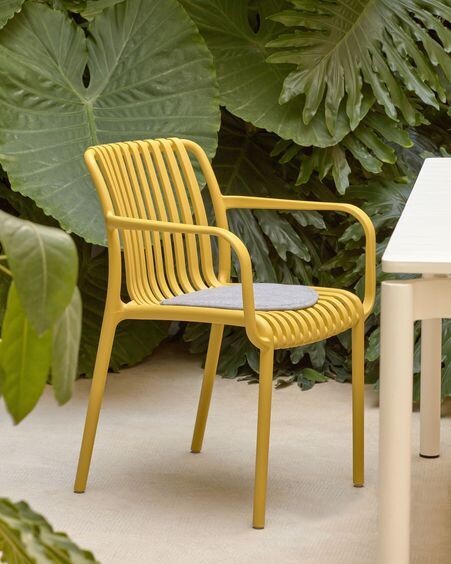 Silla de exterior Isabellini amarillo