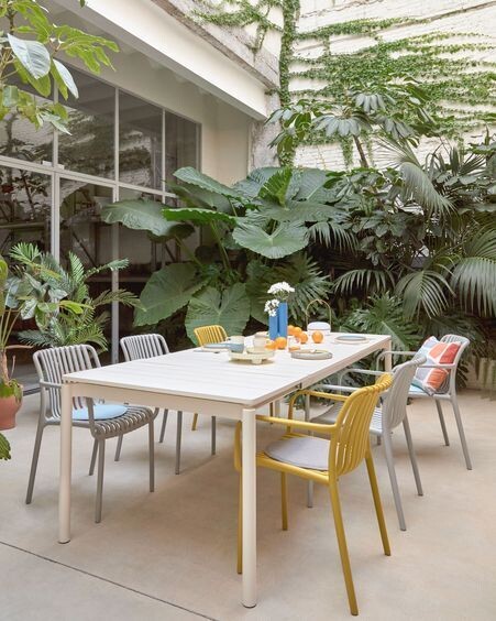 Silla de exterior Isabellini amarillo