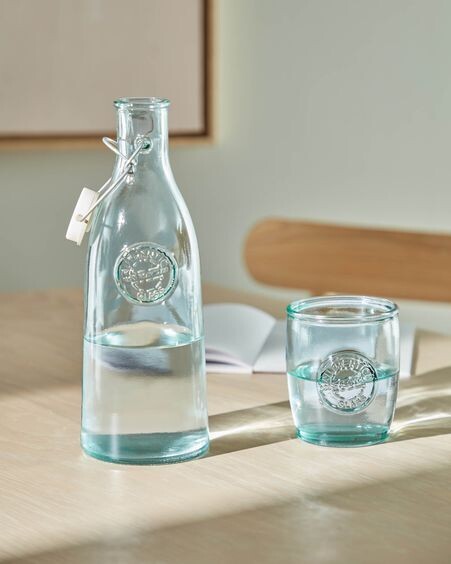 Botella Tsiande de vidrio transparente 100% reciclado