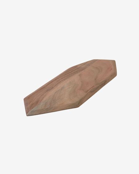 Tabla de servir alargada Romina en forma de heptágono de madera maciza de acacia