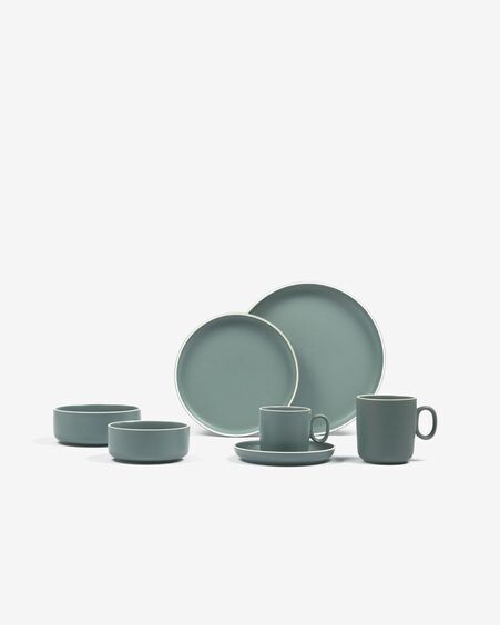 Taza Shun de porcelana verde