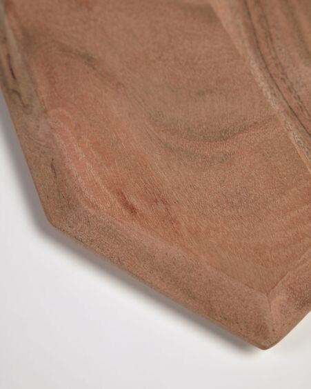 Tabla de servir alargada Romina en forma de heptágono de madera maciza de acacia