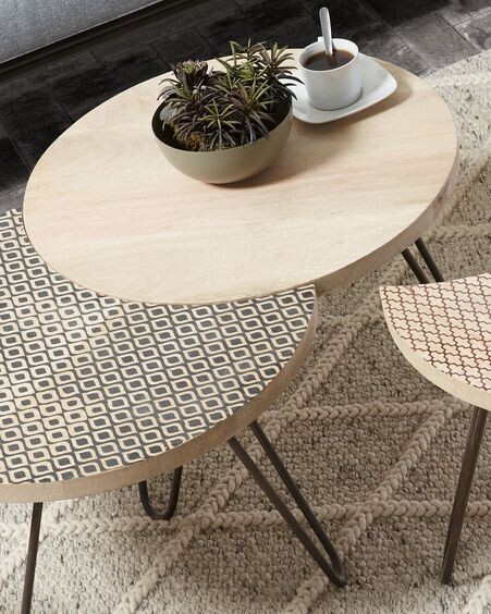 Set Houp de 3 mesas 134 x 39,5 cm