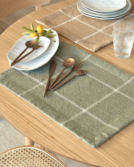 Set Micaela de 2 individuales 100% PET verde